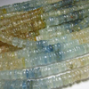 14 Inches - Gorgeous Natural AQUAMARINE - Smooth Polished Wheel Shape Beads Multy Colour size 6 mm approx